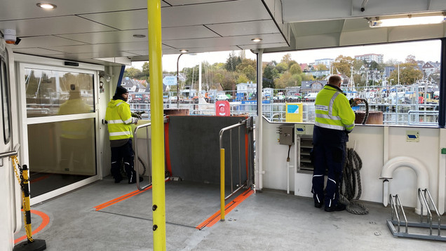 The ferry starts
