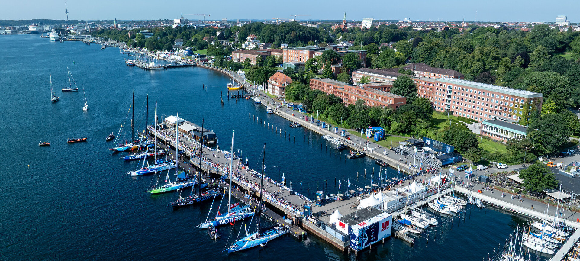 View on Kiel City from water at The Ocean Race Europe