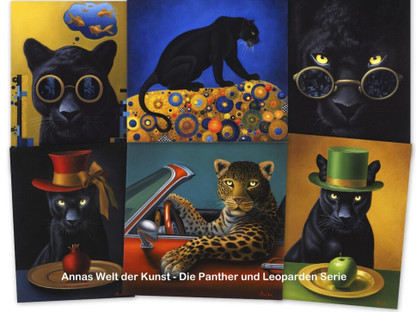 Kunstwerke mit Panthern und Leoparden