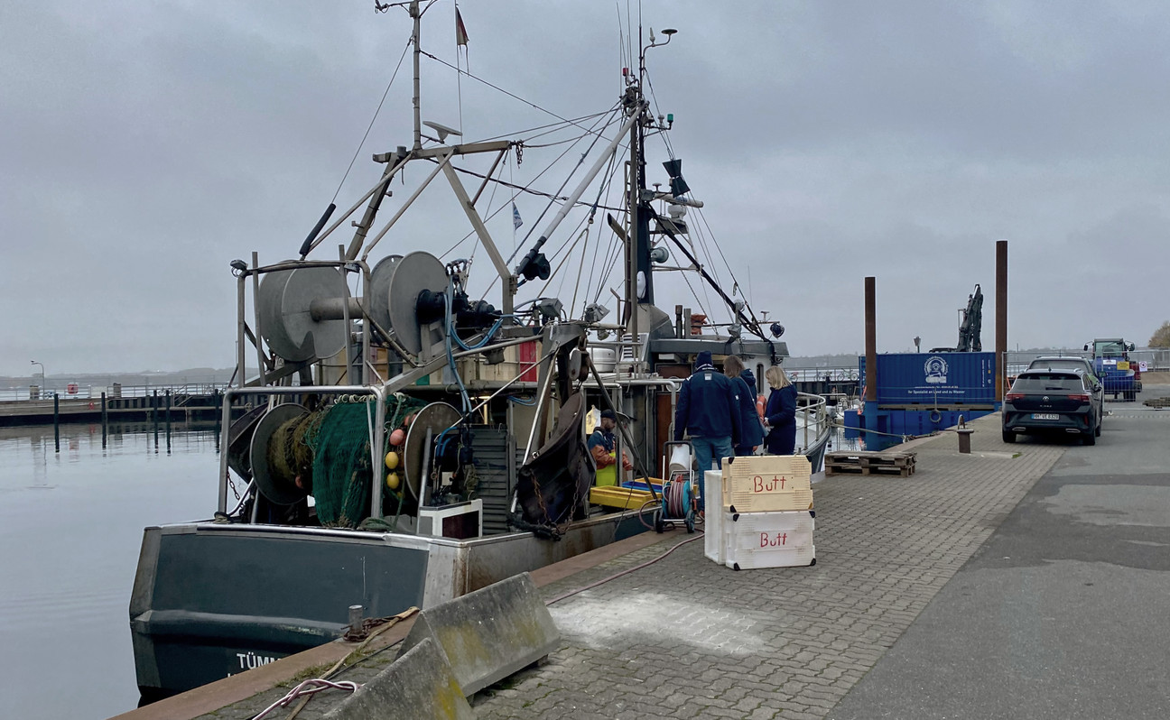 A cutter in Möltenort harbour